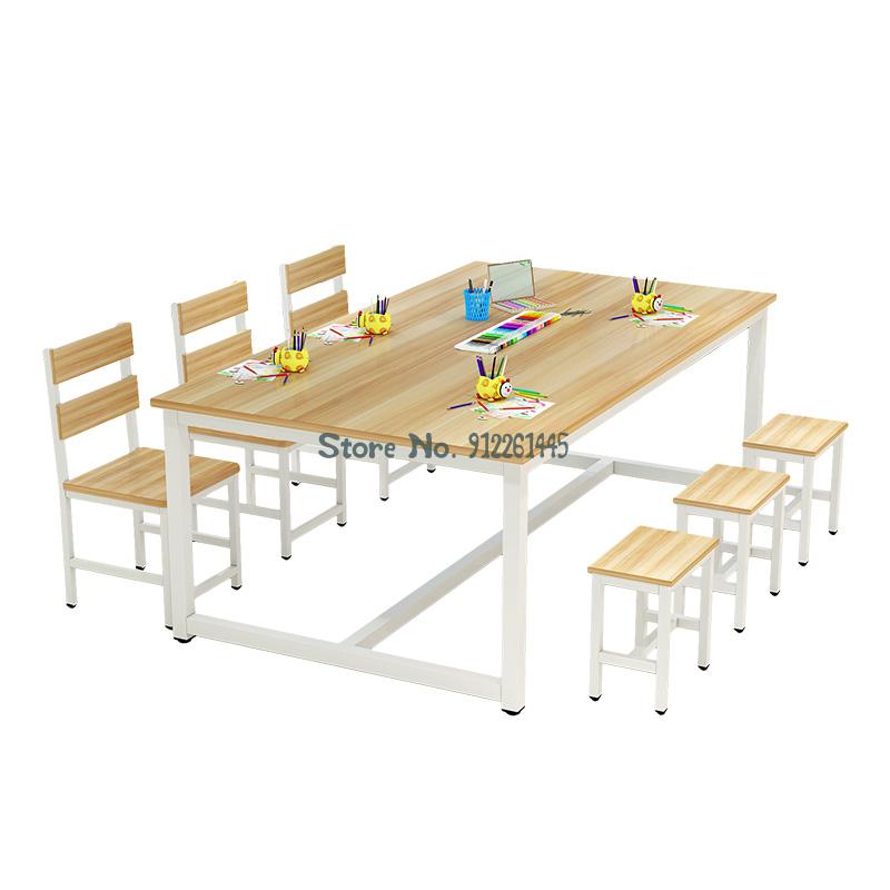 초등학교 유치원 컬러 책상과 의자 어린이 스튜디오 교육 드로잉 테이블 아트 매뉴얼 튜토리얼 테이블